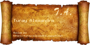 Turay Alexandra névjegykártya